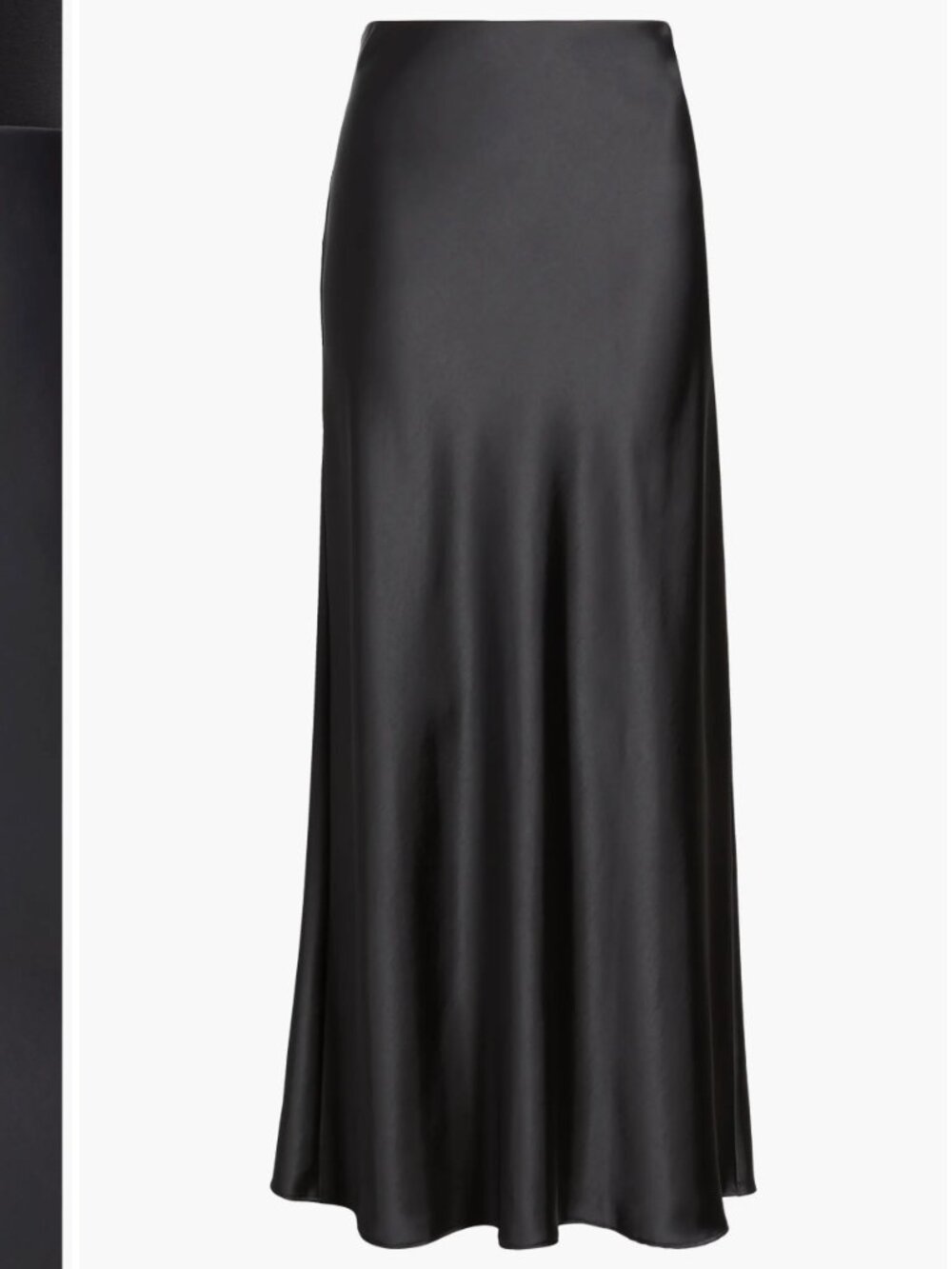 Open Edit Black Satin Slip Maxi Skirt S - Picture 9 of 12
